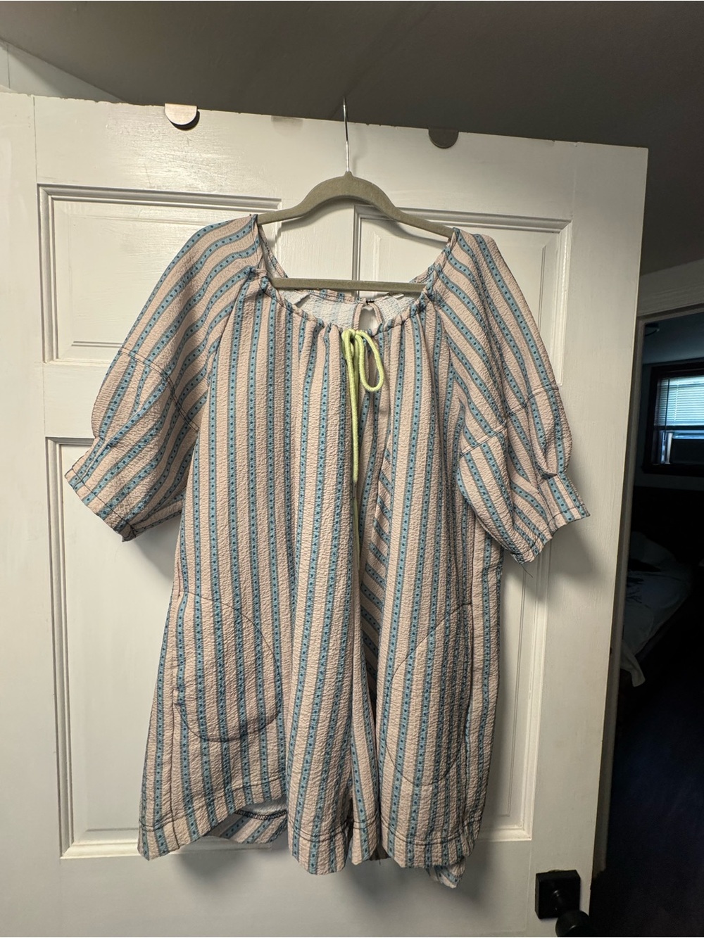 Striped romper, free people dupe